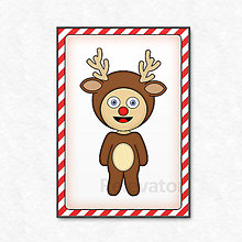 Grafika - Vianočná grafika detské kostýmy - sob (sladké pásiky) - 12636851_