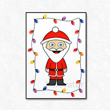 Grafika - Vianočná grafika detské kostýmy - Santa Claus (vianočné svetielka) - 12636936_