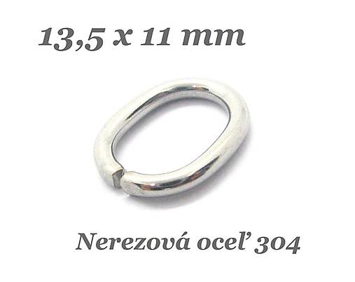 Komponenty - Spoj. oválik 13,5x11mm /M9032/ - nerez. oceľ 304 - 12638011_
