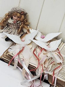 Dekorácie - Shabby chic anjelské krídla na stromček (maxi) - 12641009_