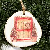 Dekorácie - Ozdoby na vianočný stromček - drevený plát / mix - 12646651_