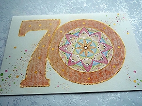 Papiernictvo - Pohľadnica A5 - Mandala "70" - 12645311_