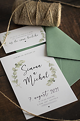 Papiernictvo - Svadobné oznámenie "jemná zeleň" ❤ - 12646246_