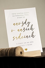 Papiernictvo - Spomienková sviečka - informačná kartička - 12646277_