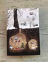 Papiernictvo - Myska a stromcek / vianocny pozdrav / pohľadnica - 12649636_