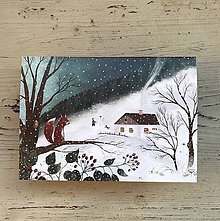 Papiernictvo - Zasnezena krajinka / vianocny pozdrav - 12649594_