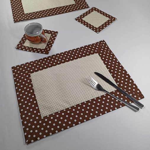 Úžitkový textil - Čoko prestieranie s výstužou 30/40 + 15/15 - 12652688_
