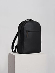 Batohy - Leather backpack Black - 12649277_