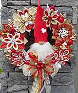 Dekorácie - Vianočný veniec adventny alebo na dvere s jutou - 12652706_