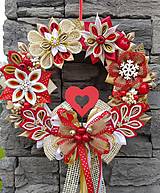 Dekorácie - Vianočný veniec adventny alebo na dvere s jutou - 12652714_