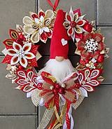 Dekorácie - Vianočný veniec adventny alebo na dvere s jutou (S trpaslíkom vzor B) - 12652746_