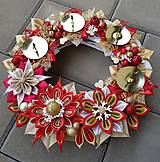Dekorácie - Vianočný veniec adventny alebo na dvere s jutou (Červené korčule) - 12652755_