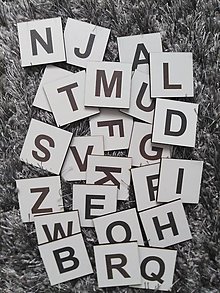Hračky - Drevená abeceda - štvorce/puzzle - 12653120_