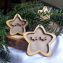 Dekorácie - Vianočné ozdoby snívajúce hviezdičky 3v1 - 12653381_