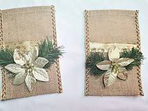 Úžitkový textil - Vianočný obal na príbor - zlatý - 12654353_