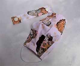 Rúška - Detské ochranné rúško dvojvrstvové bavlnené s "chráničom" uší  anjelik - 12649651_