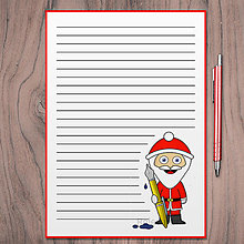 Papiernictvo - Vianočný list detské kostýmy (Santa) - 12650168_