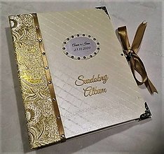 Papiernictvo - Veľký maslovo-zlatý svadobný album - 12655769_