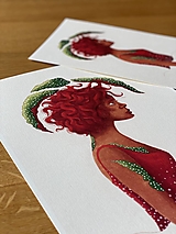 Melancholická červenovláska - Print | Botanická ilustrácia