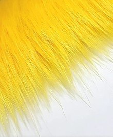 Textil - Kožušina (žltá) - 12660906_