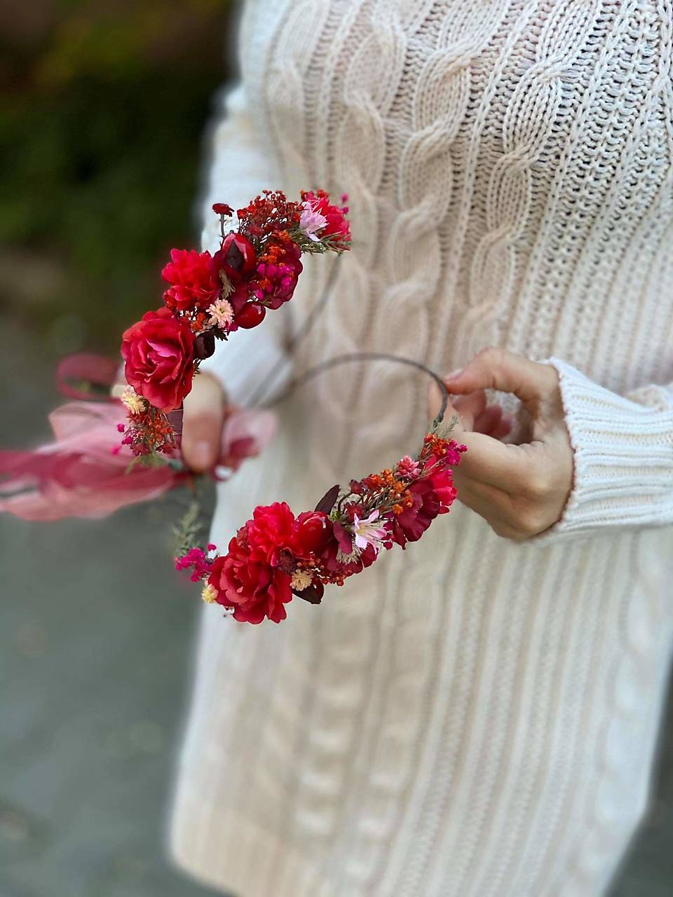 Set venčekov mama/dcéra "vôňa šípkového čaju"