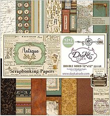 Papier - Scrapbook papier  Antique style. - 12665748_