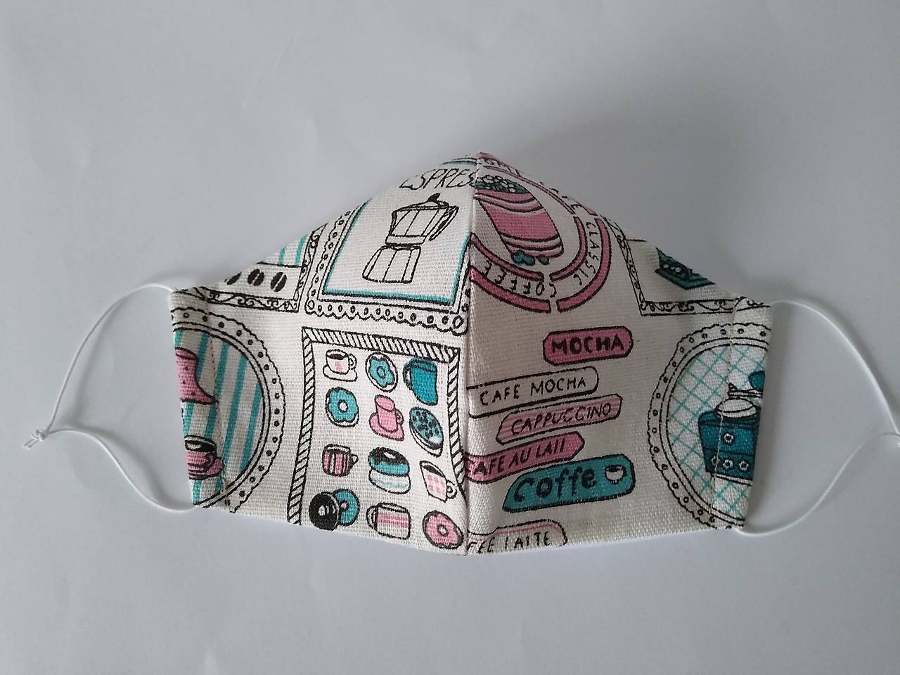 Dizajnové ľanové rúško na kávičku