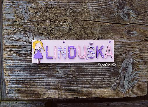 Tabuľky - menovka pre Lindušku - 12661892_