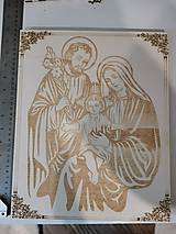 Obrazy - Drevený obraz - svätá rodina - 12672343_