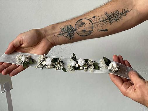 Kvetinový opasok "ligot prvých vločiek" - výpredaj z 18€