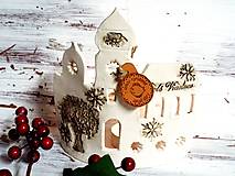 Sochy - Vianočné domčeky-svietniky (15x17) - 12668678_