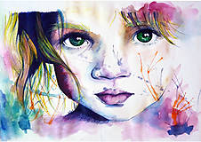 Obrazy - Akvarelový portrét Mini - podľa Vašej foto - 12671270_