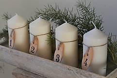 Dekorácie - Drevené čísla na sviečky - 12675499_