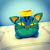 Dekorácie - Vázička - mačka, keramika - 12673961_
