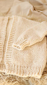 Svetre a kardigány - Ručne pletený hrubý vlnený sveter CHUNKY OVERSIZED - 12673346_