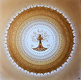 Obrazy - Mandala STROM ŽIVOTA (gold) 60 x 60 (70 x 70 cm) - 12676893_