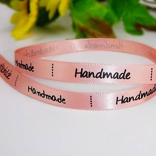 Stuha Handmade -  Ružová široká 10 mm