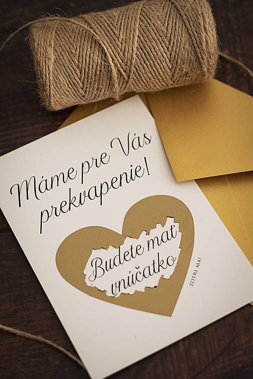 Papiernictvo - Stieracie oznámenie -vnúčatko ❤ - 12676081_