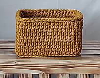 Handmade háčkovaný košík z kvalitných šnúr obdĺžnikový