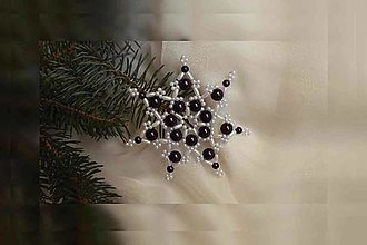 Dekorácie - Vianočné hviezdy fialová sada (7 cípová) - 12676739_