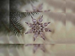 Dekorácie - Vianočné hviezdy fialová sada (veľké guľky transparentné) - 12676744_