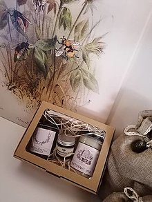 Darčekové sady - Darčekový balíček s pastovaným a levanduľovým medom č.6 - 12678478_