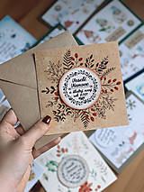 Papiernictvo - Vianočná pohľadnica Prírodná - 12678395_