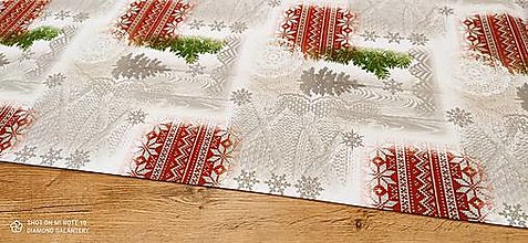 Textil - Bavlnená režná- Lets Snow- cena za 10 cm - 12682175_