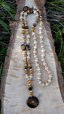 Sady šperkov - Náhrdelník, náramok tigrie oko - 12681976_