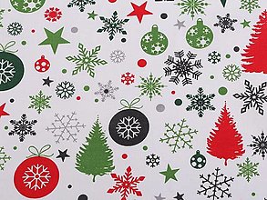 Textil - Vianočná bavlnená látka (10cm) - 12679238_