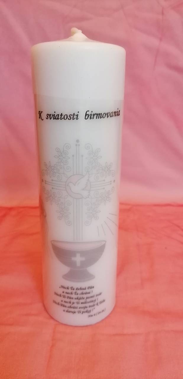 Sviečka ručne zdobená k birmovke 2