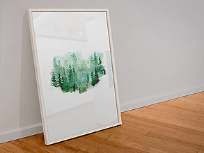 Grafika - Plagát| Zelené stromy (GREEN WOODS Brush Stroke 2) - 12678101_
