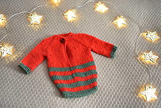 Detské oblečenie - Newborn vianočné body s dlhými rukávmi, čiapočky, čelenky (Body s dlhými rukávmi) - 12679031_