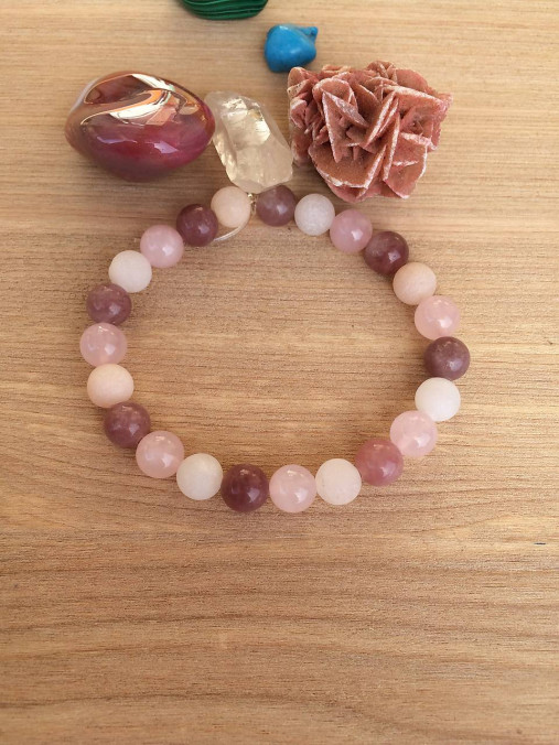 Náramky - náramok z Ruženínu a Aventurínu - 12681535_